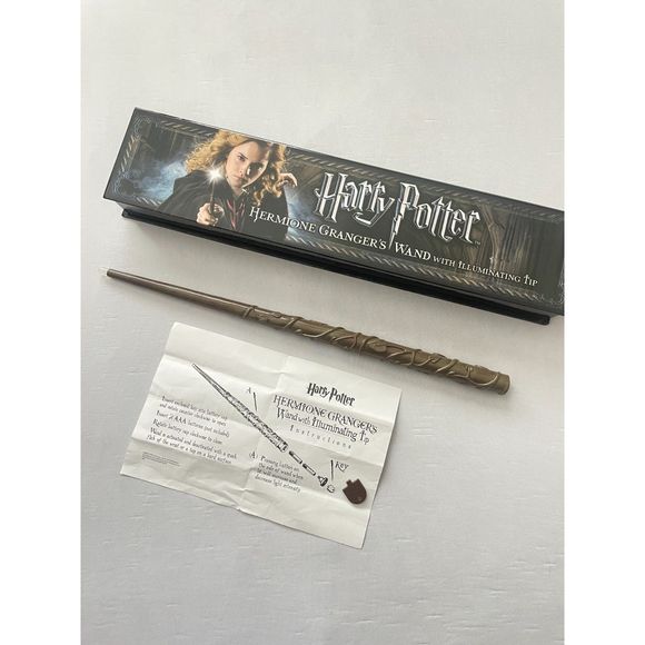 ~ Hermione Granger Costume Med: Wand Light-Up, Robe/Cloak, Tie Halloween Girl's - Picture 9 of 14